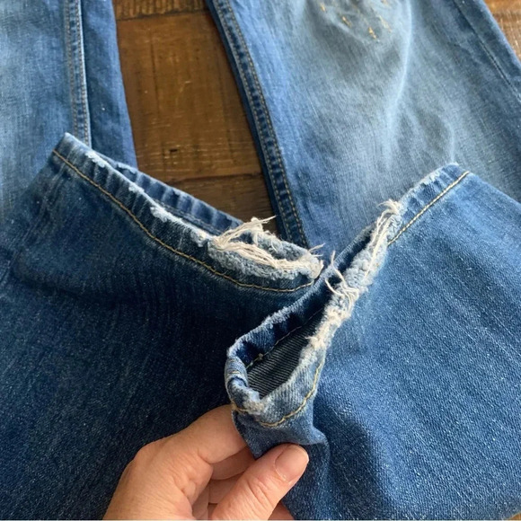 Jimmy Taverniti SO Jamie Women’s Distressed Ripped Stitch Boot Cut Jeans- 29 - Picture 11 of 12